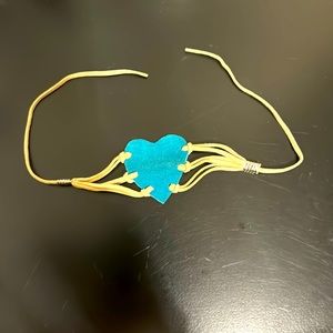 SUEDE HEART NECKLACE/BRACELET